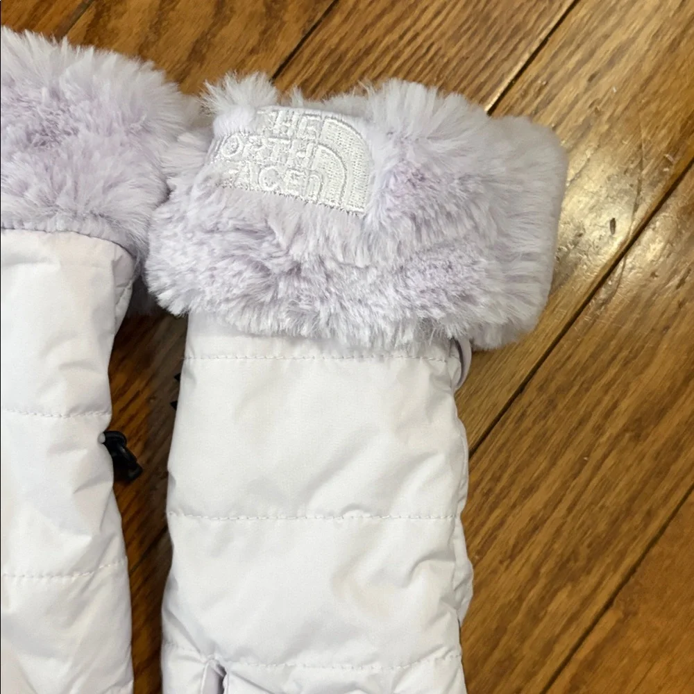 The North Face lavender Fur-Trimmed Gloves